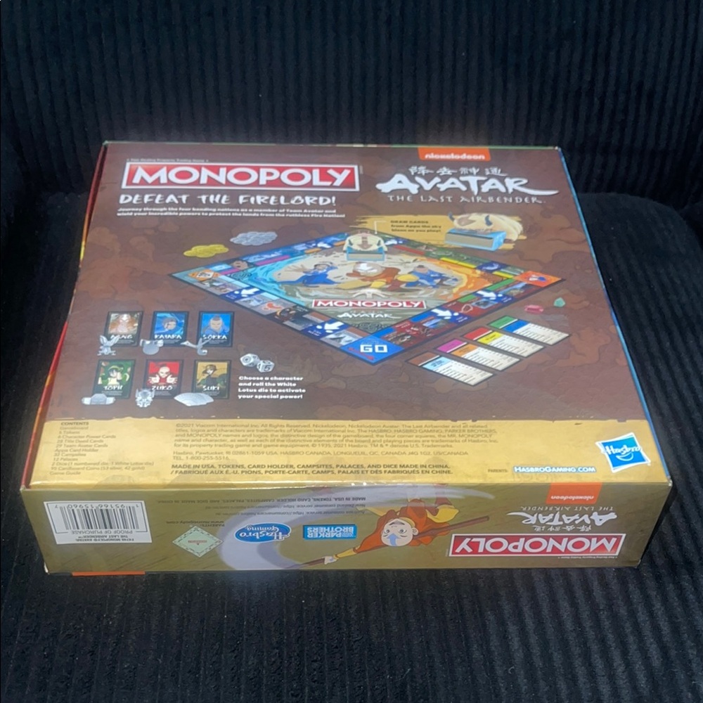 Monopoly Avatar The Last Airbender Board Game - Picture 2 of 5